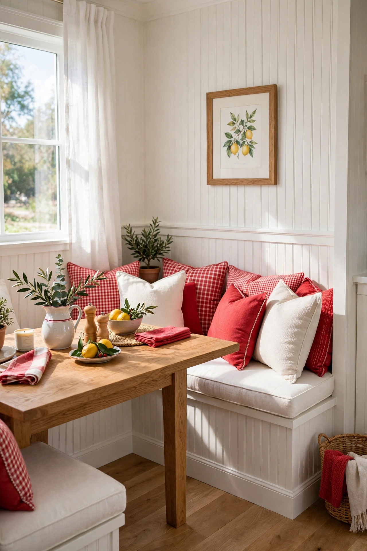 Banquette Beadboard in a Breakfast Nook