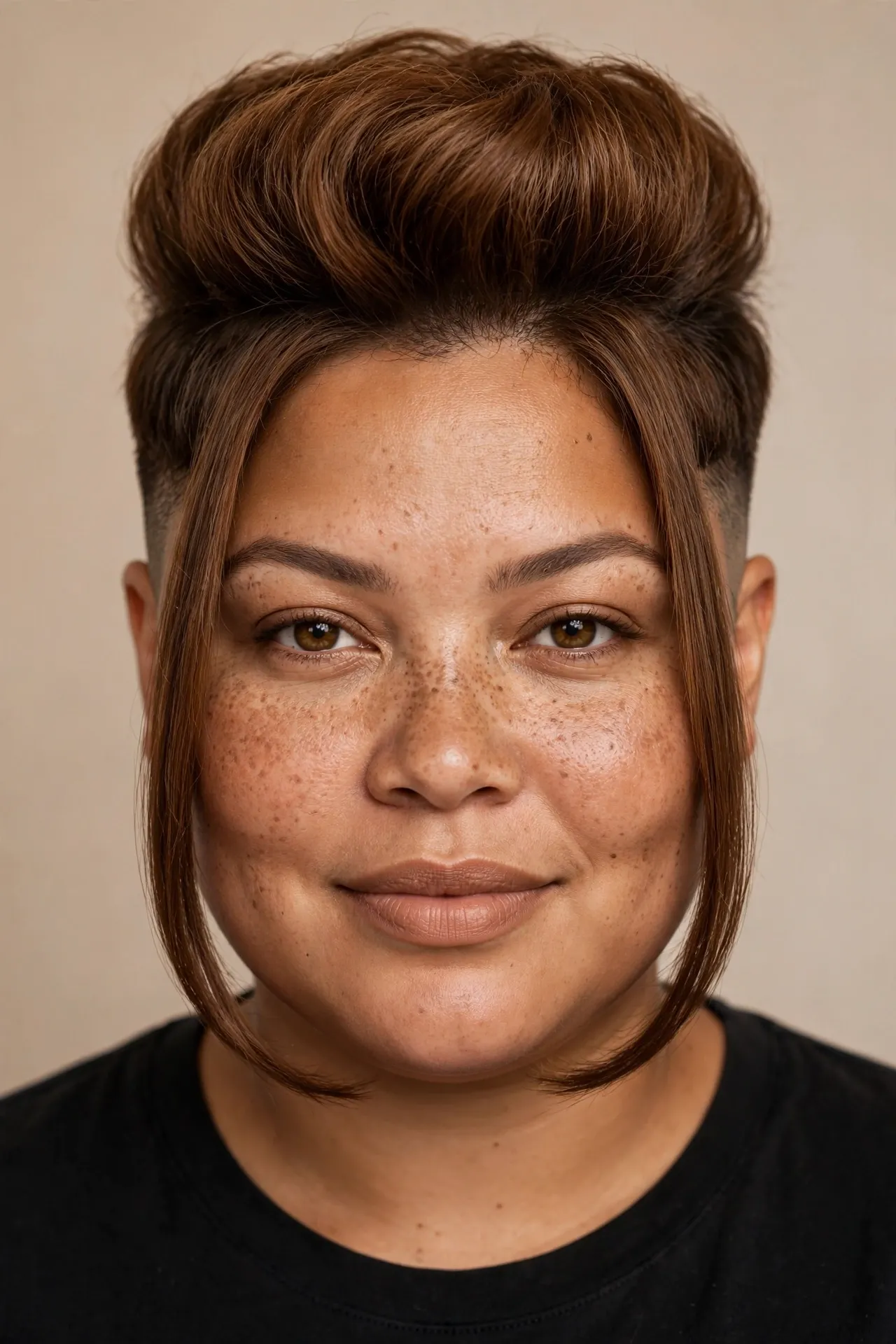 Bixie cut for round faces
