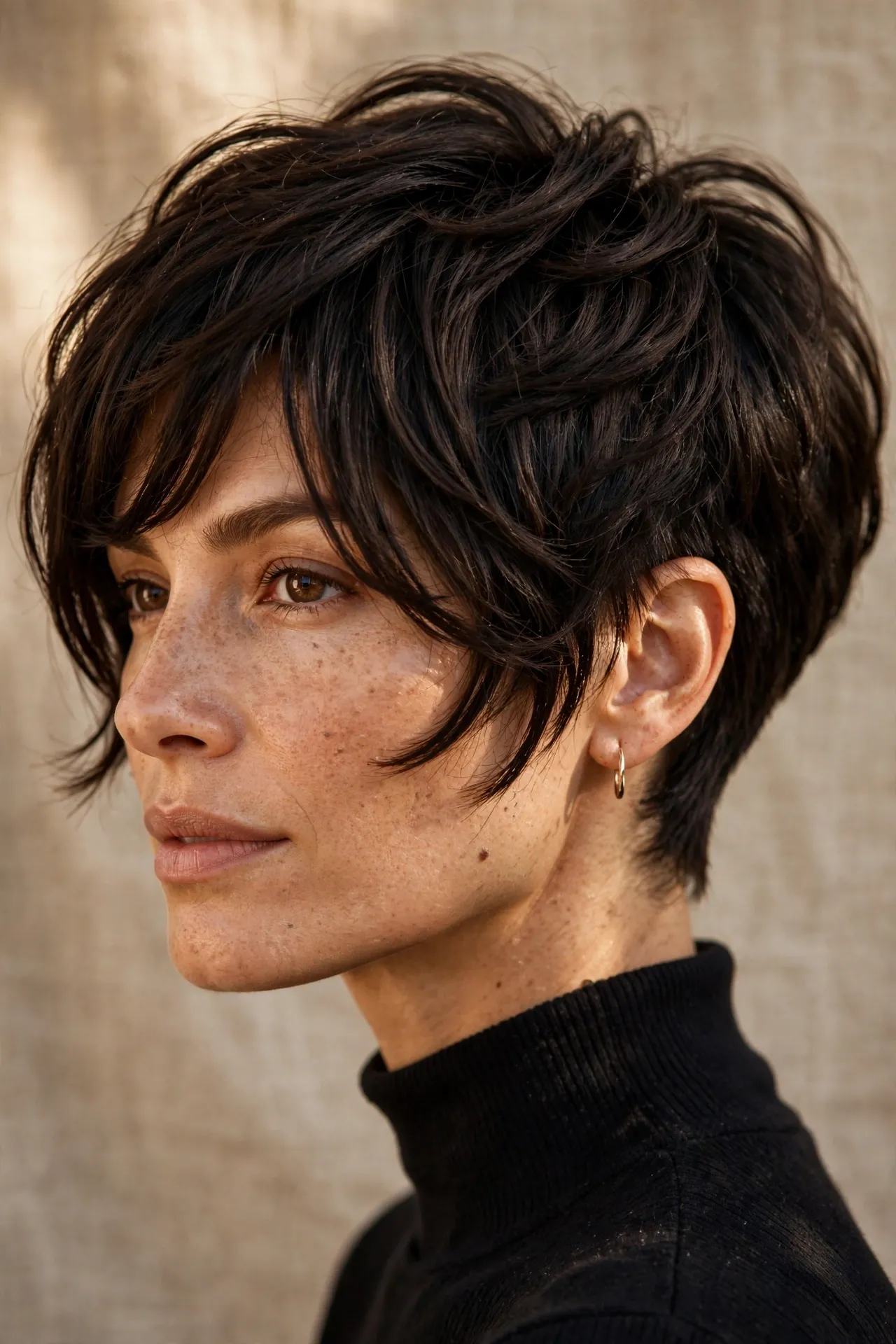 Bixie cut for thick hair