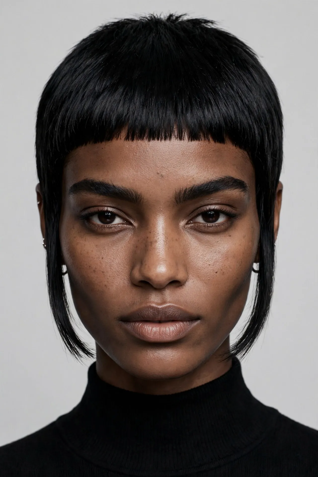 Bixie cut with micro fringe