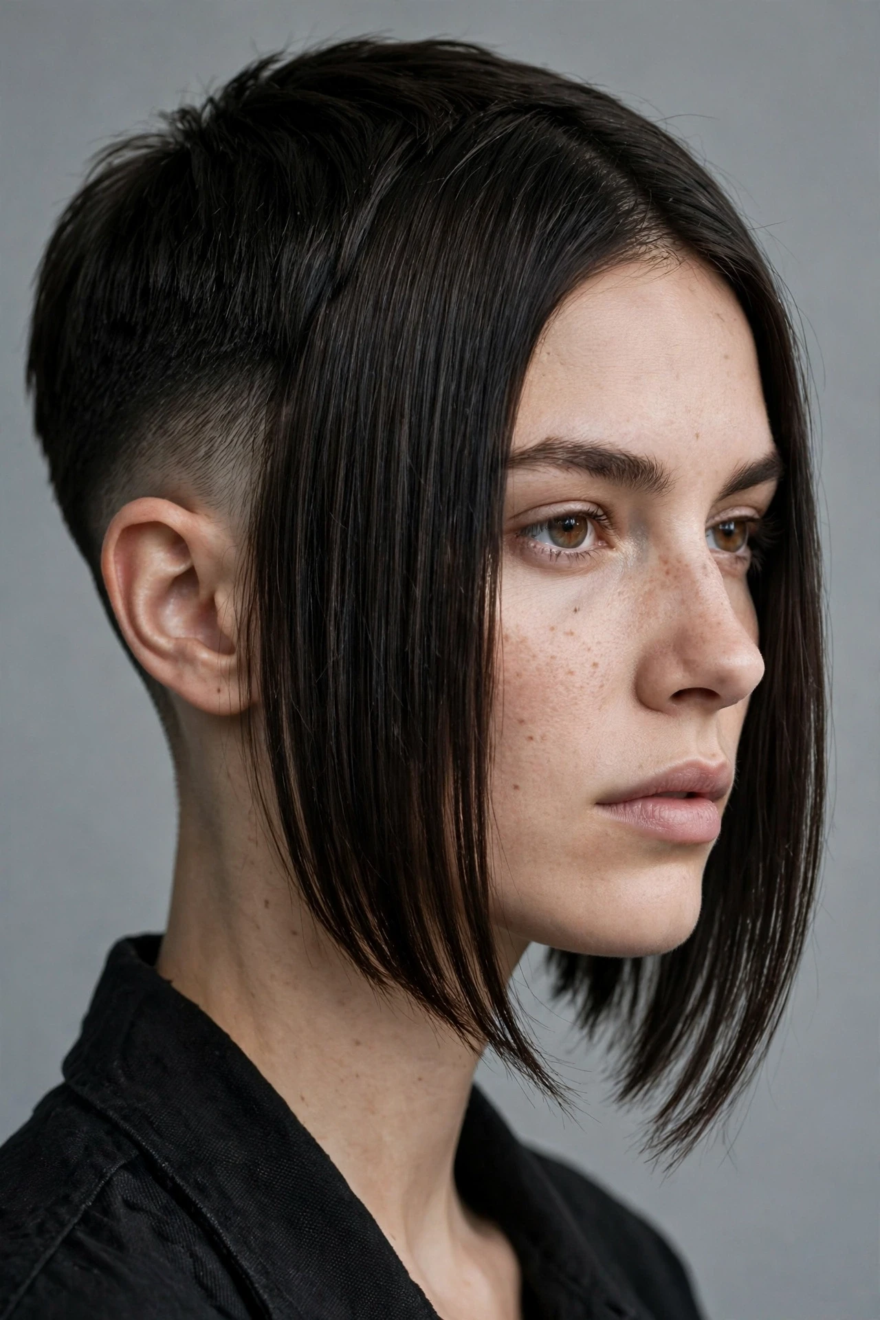 Asymmetric bixie cut