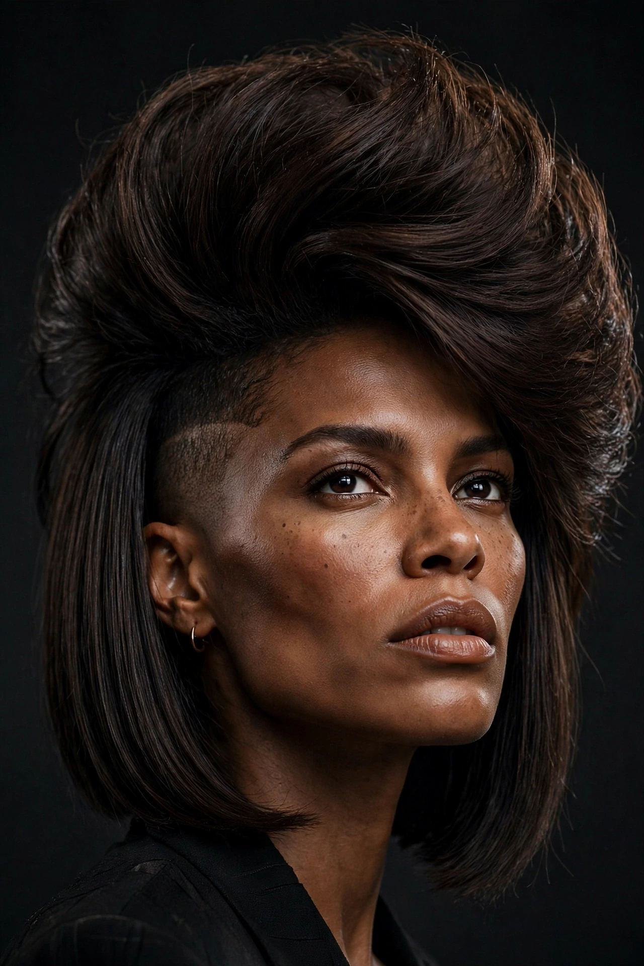 Statement bixie with maximum volume and face frame