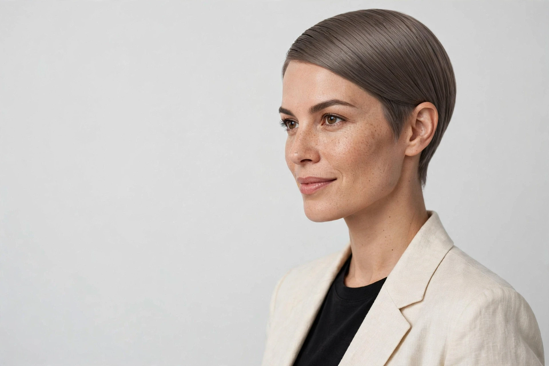 Feminine pixie cuts for straight hair — sleek straight pixie hero image