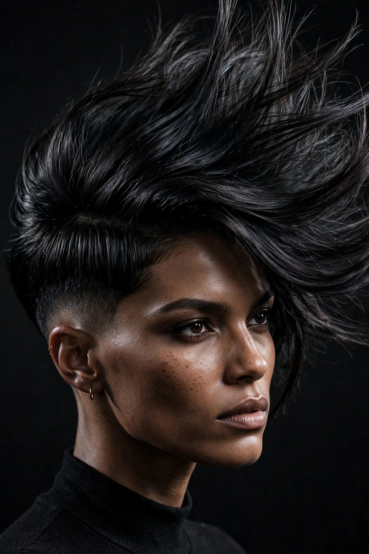 Editorial long pixie cut