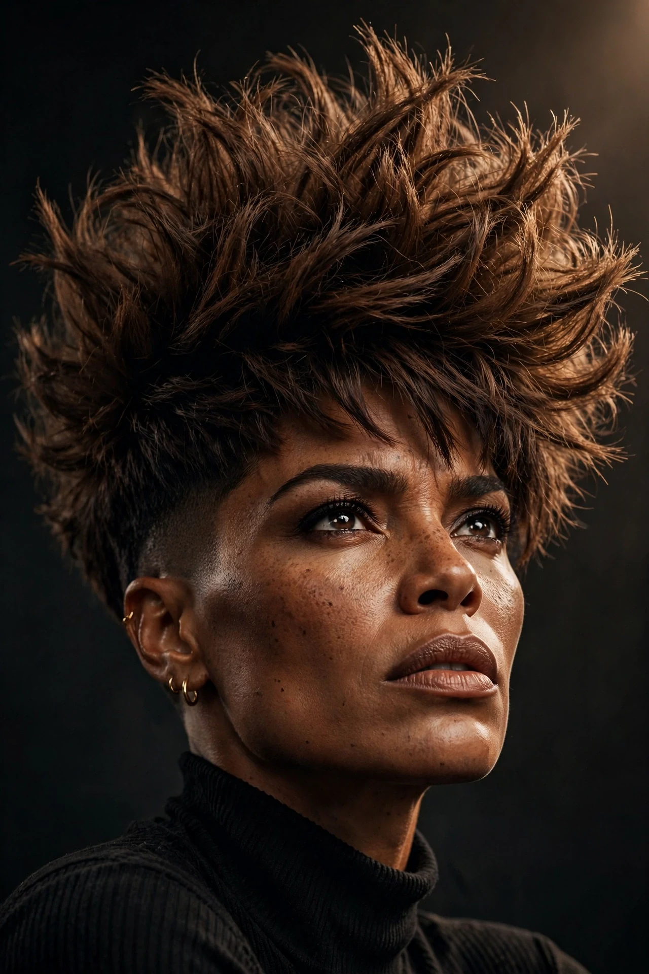 Statement textured pixie with maximum volume crown