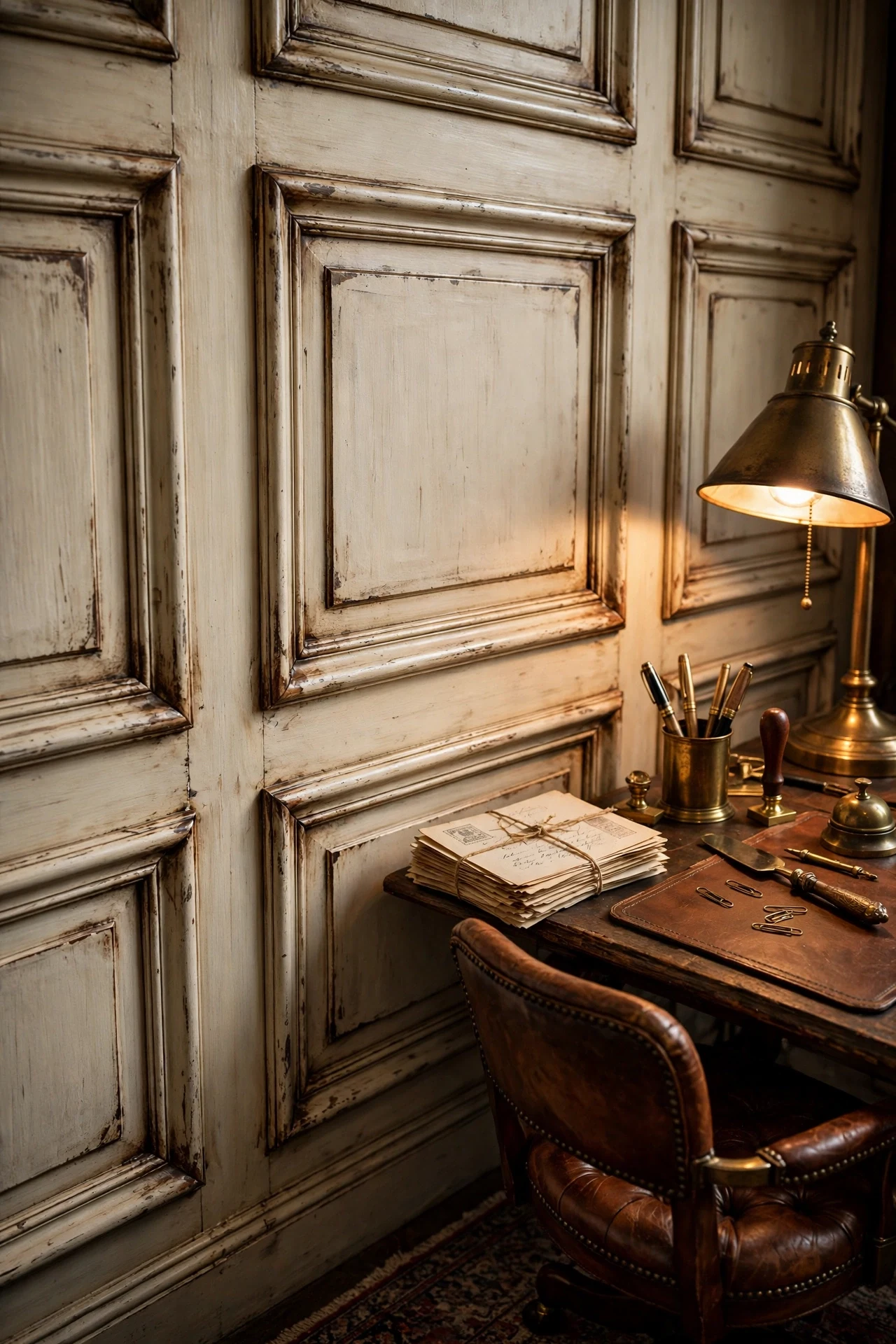 Painted Panels with a Hand-Rubbed Umber Glaze