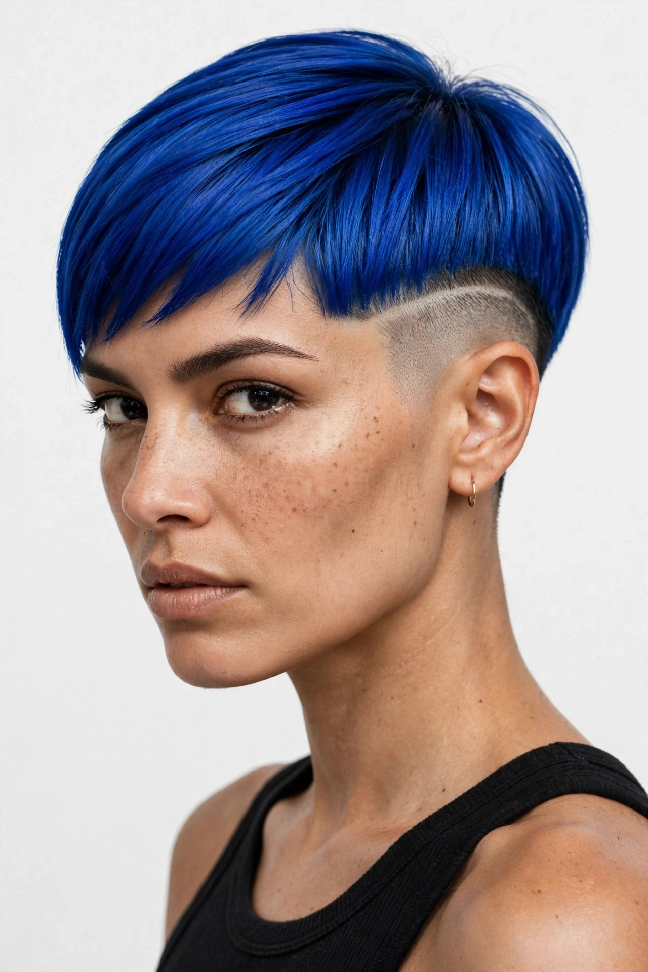 Undercut Pixie with Curved Line