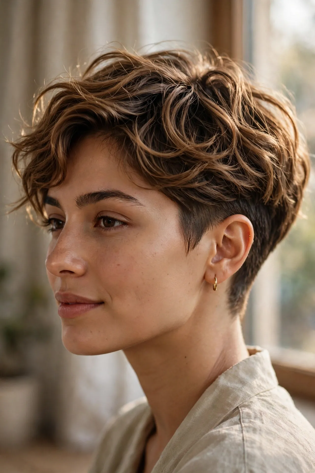 Soft Undercut Pixie with Wave