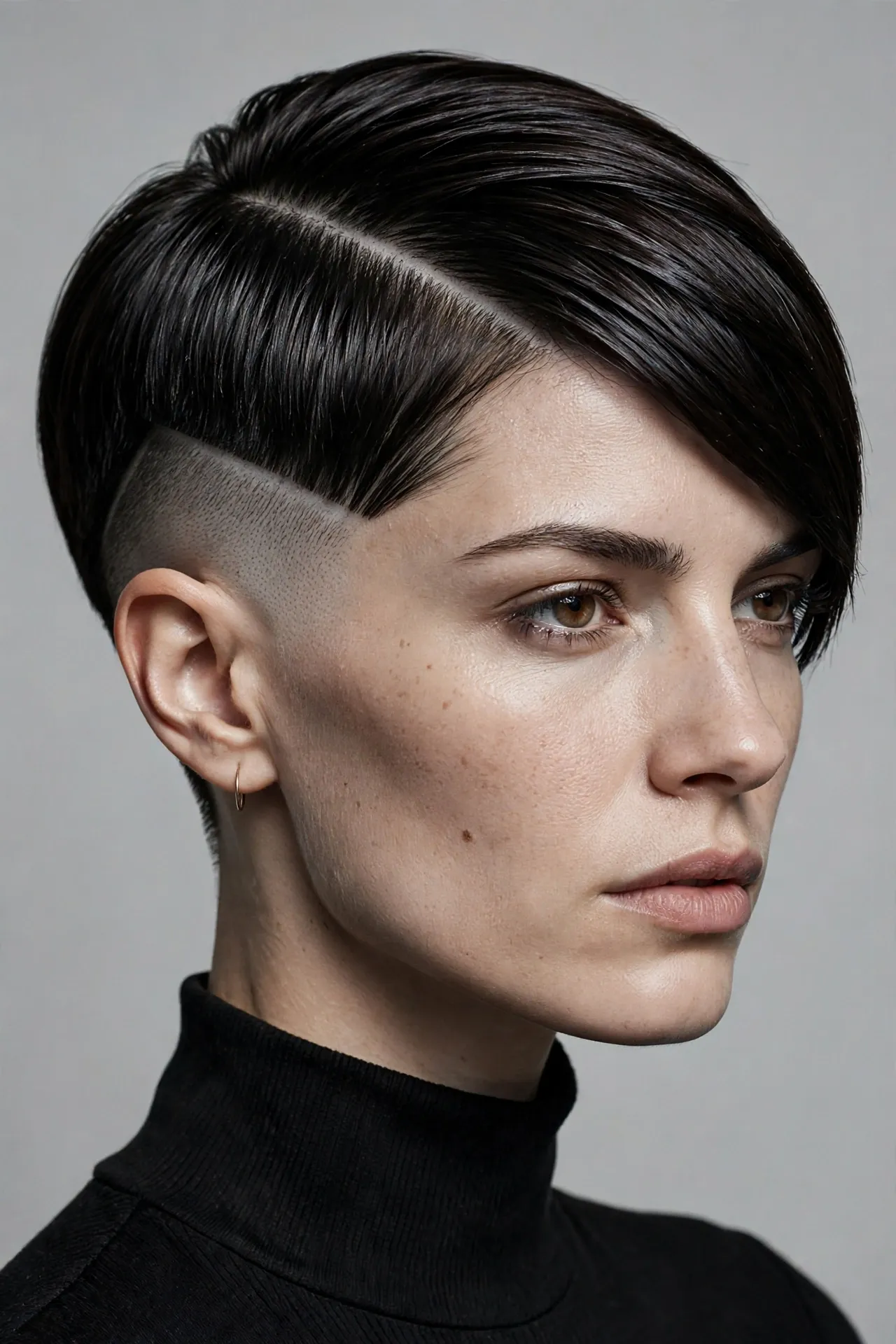 Undercut Pixie with Diagonal Part