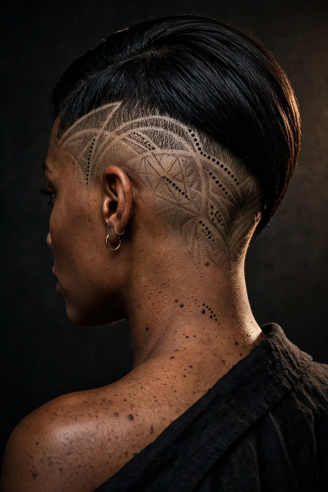 Statement Undercut with Intricate Design